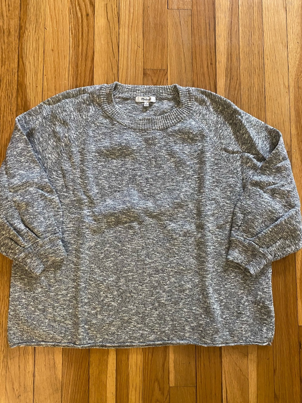 Madewell Gray Crewneck Sweater - Casual Knit Pullover